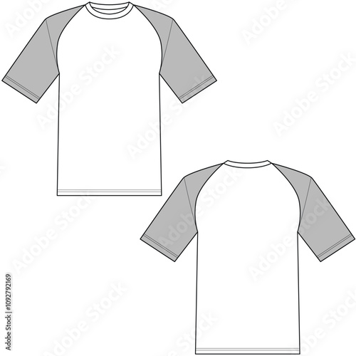 Short sleeve baseball shirt mock up design. Baseball t-shirt mock up editable	