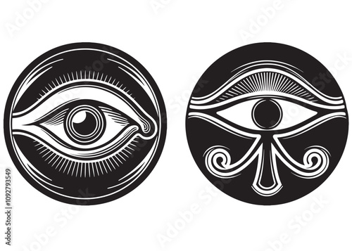 eyes logo silhouette vector illustration, set of eyes vector, human eye silhouette collection, vector silhouette illustration on white background