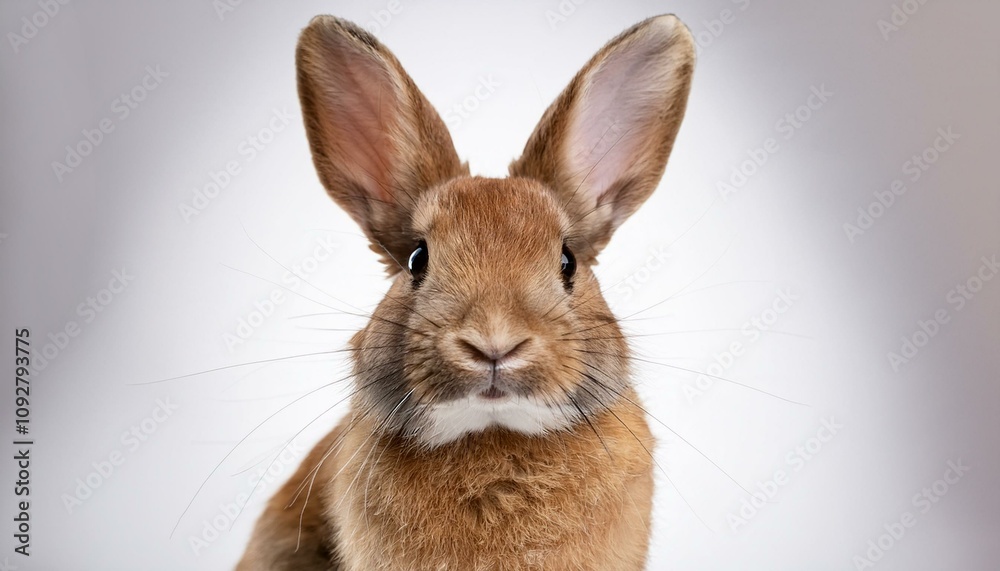 Fluffy-Coated Brown Rabbit Sitting Gracefully Fluffy-Coated Brown Rabbit Sitting Gracefully