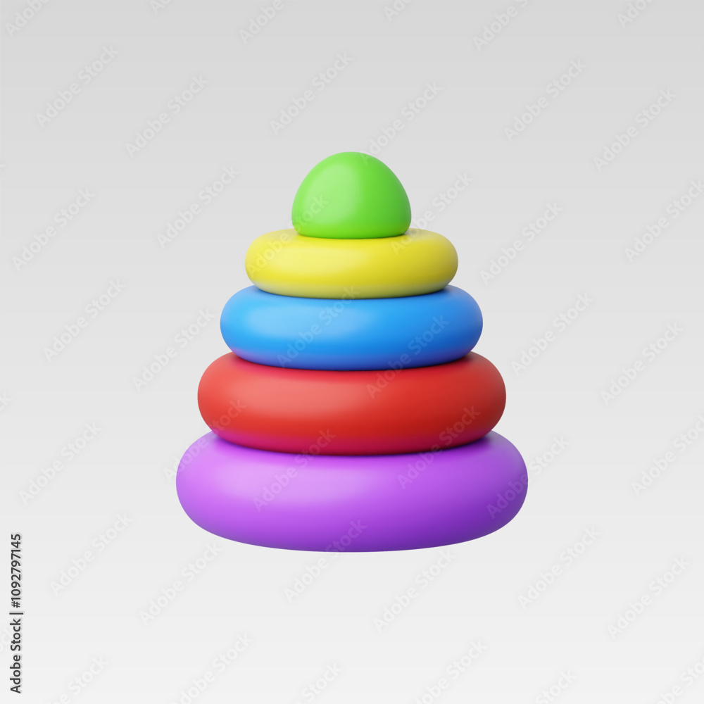 3d Realistic Pyramid Toy vector illustration 3d Realistic Pyramid Toy vector illustration
