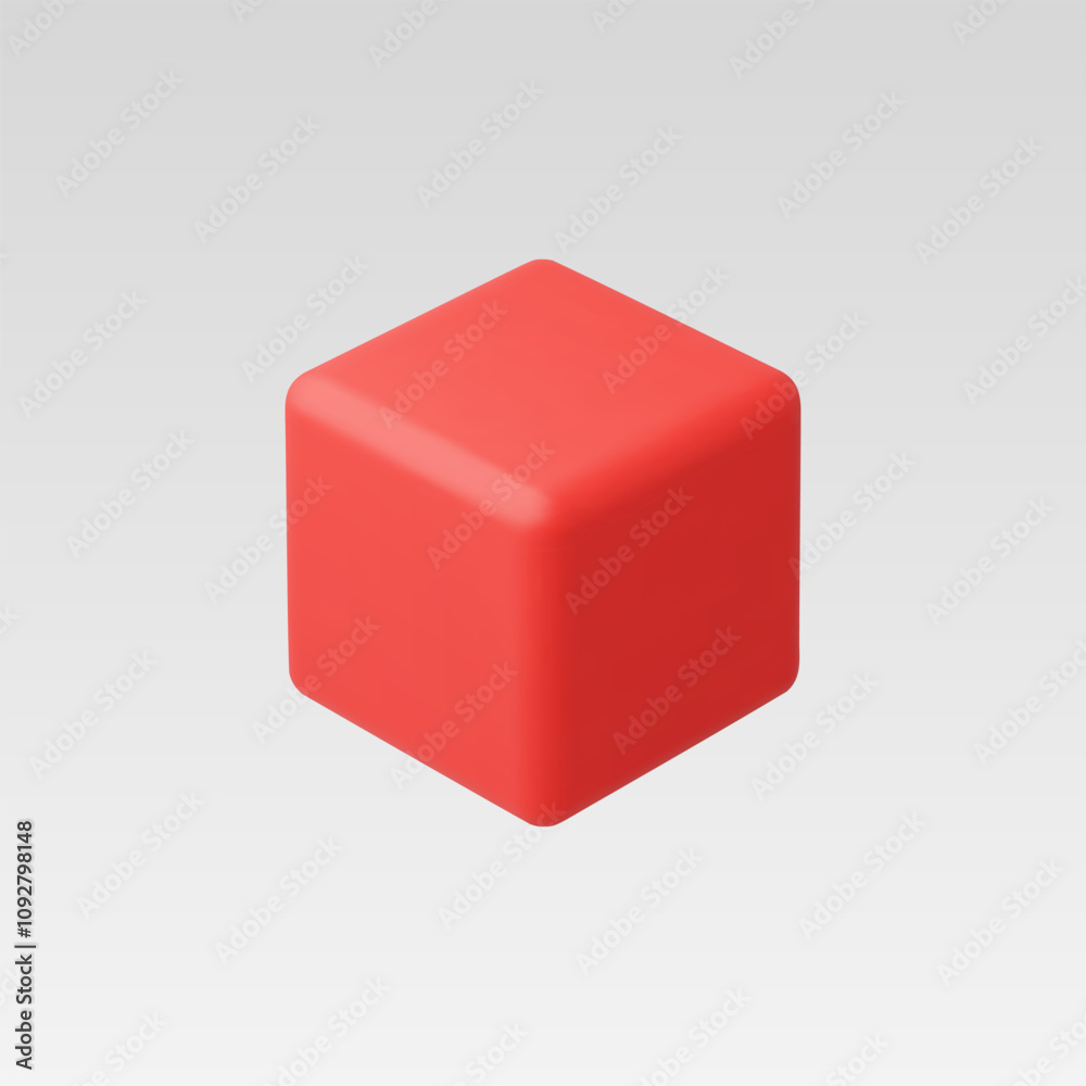 Fototapeta premium 3d Realistic Cube icon vector illustration