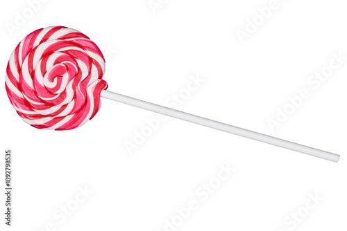 Obraz na płótnie Christmas lollipop candy, isolated on transparent background w salonie