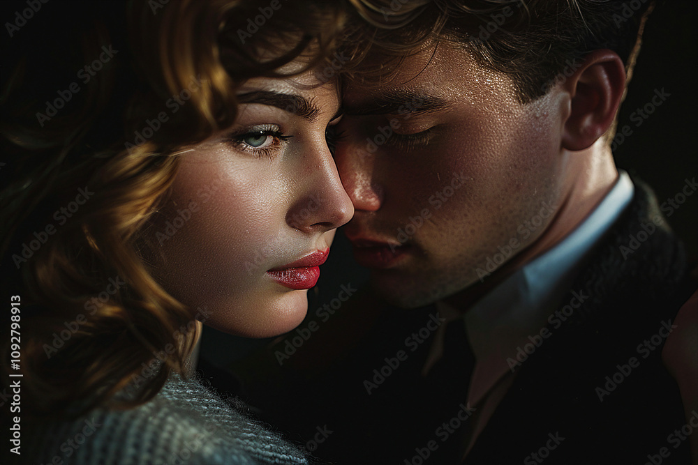 Generative AI Old fashioned retro style gangster movie noir picture in dramatic scene moment Generative AI Old fashioned retro style gangster movie noir picture in dramatic scene moment