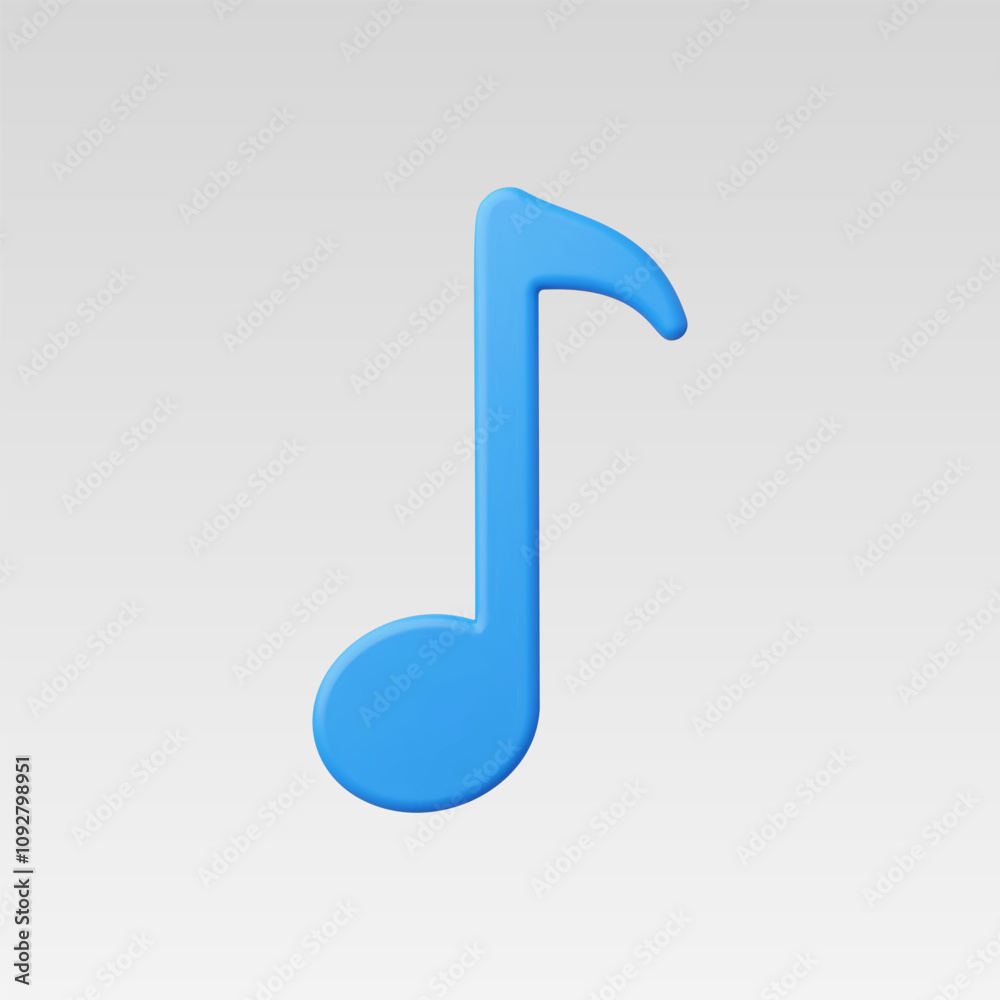 3d Realistic Note Music vector illustration 3d Realistic Note Music vector illustration
