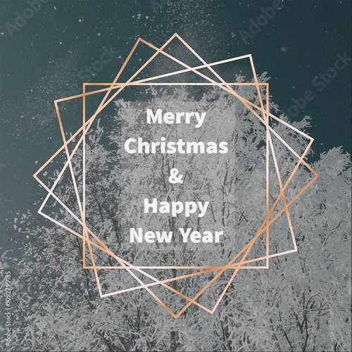New Year, Christmas Card. Illustration of a retro Christmas background. New year, Christmas wishes