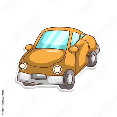 cartoon cute car transportation illustration art