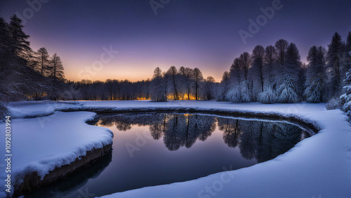 winter with lake