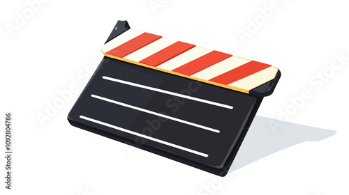 Professional Clapperboard Vector Illustration Isolated on White Background