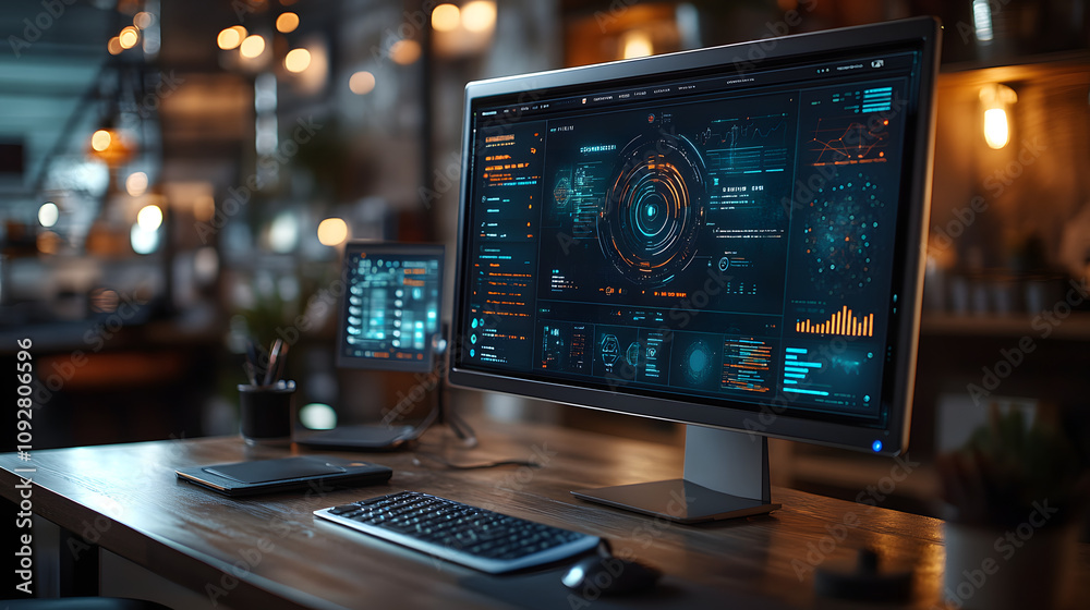 Sleek Website Interface Showcasing Conversion Optimisation Art with a Cool Background Sleek Website Interface Showcasing Conversion Optimisation Art with a Cool Background
