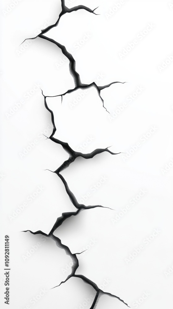 Cracks on a white wall, abstract background for interior designs and repair concepts. Cracks on a white wall, abstract background for interior designs and repair concepts.
