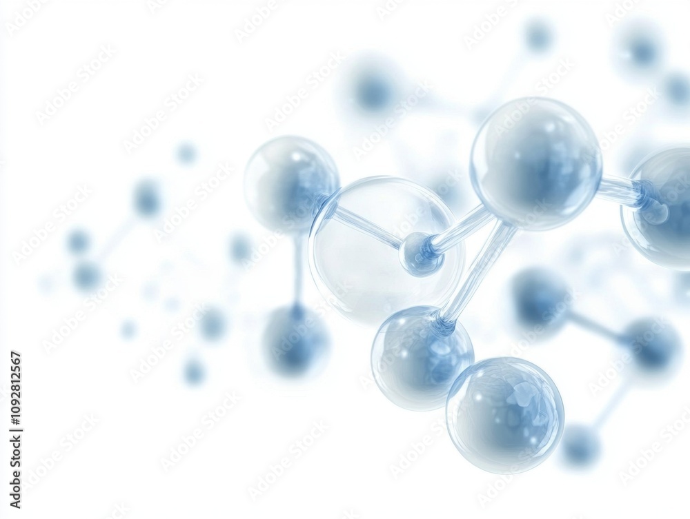 Molecule structure, white isolate background Molecule structure, white isolate background