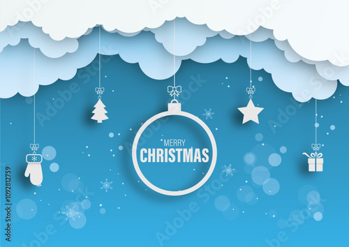 Merry Chritsmas Cloud Icons Day
