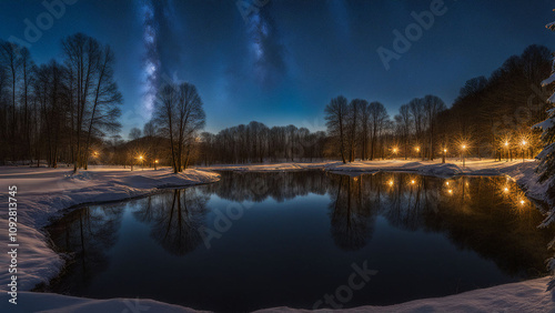 winter with lake