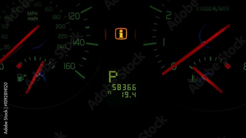 odometer inside of a car