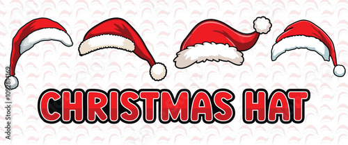 Vector Illustration of Various Christmas Hats