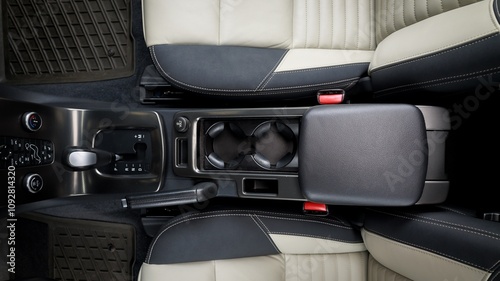Center console in a car