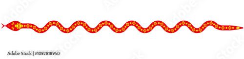 Chinese New Year of Snake illustration border