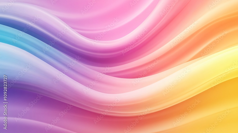 Fototapeta premium Colorful abstract waves in vibrant hues creating a dynamic visual experience. Generative AI