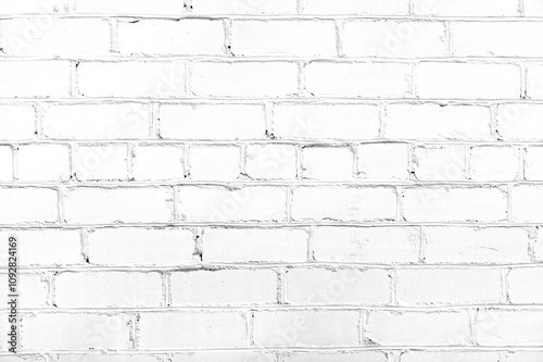 Texture white brick wall on a transparent background.