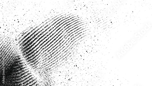 Vector set of style white and black fingerprint texture design background.
