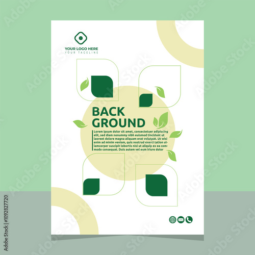 Set of brochure and annual report cover design templates on the subject of nature, environment and organic products. Vector illustrations for flyer layout, marketing material, magazines, presentations