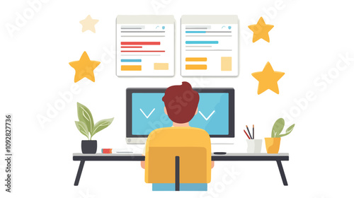 Professional Customer Feedback and Experience Survey Review with Positive Ratings and Comments