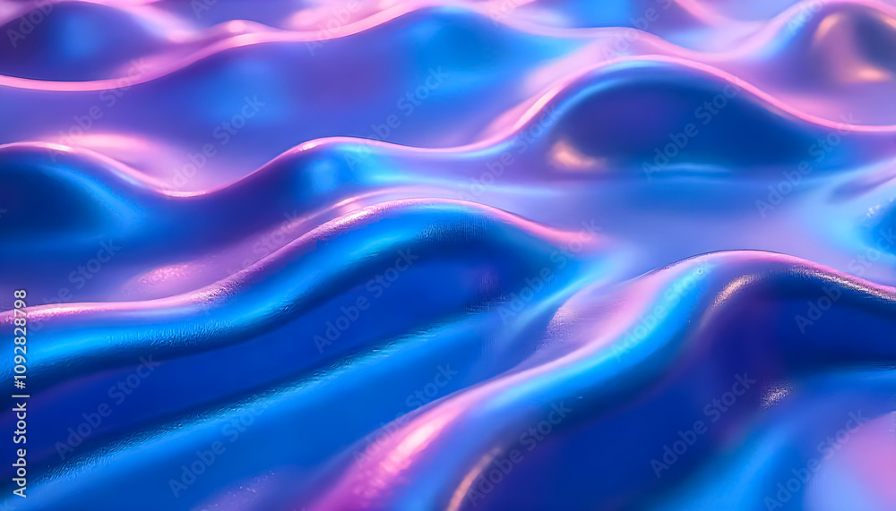 3D Metallic Liquid Waves with Shiny Finish
