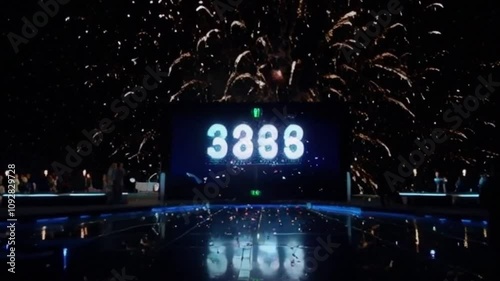 new year party , fireworks , cool party