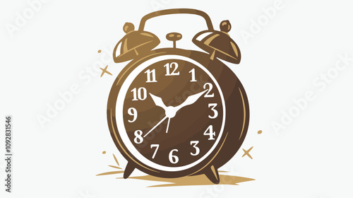 Clock Alarm Icon Vector Isolated on White Background