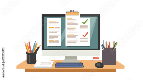 Professional Checklist Survey Document on Computer and Workspace