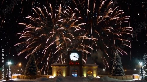 new year party , fireworks , cool party