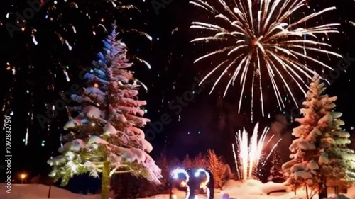 new year party , fireworks , cool party