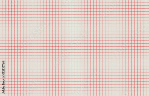 White blank notebook sheet with grid