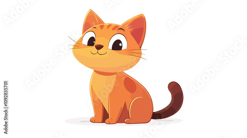 Orange Happy Kitten Cute Poster Design