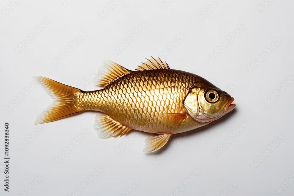 fish freshwater crucian, golden color, on white background
fish freshwater crucian, golden color, on white background