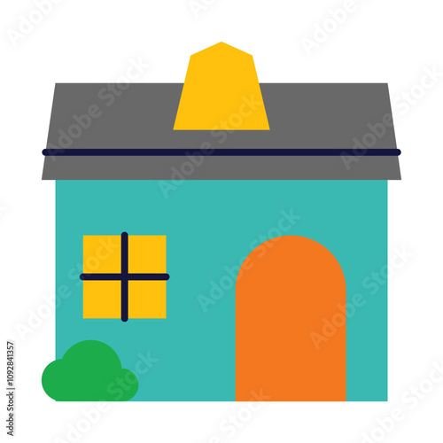 House Architecture of Building Construction Icons