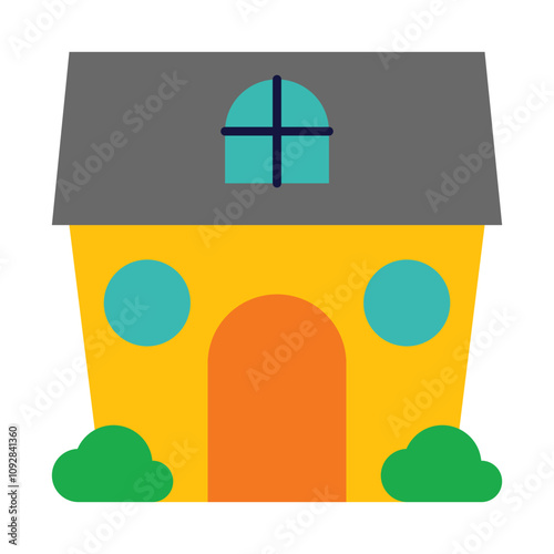 House Architecture of Building Construction Icons