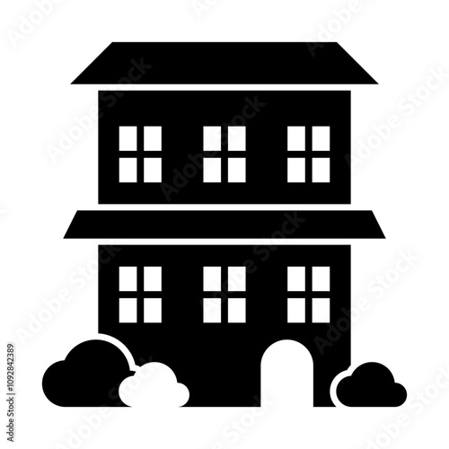 House Architecture of Building Construction Icons