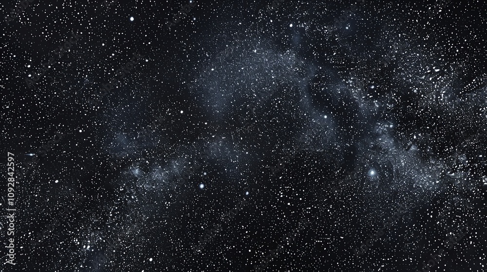 A starry night sky with white stars and nebulae. A starry night sky with white stars and nebulae.