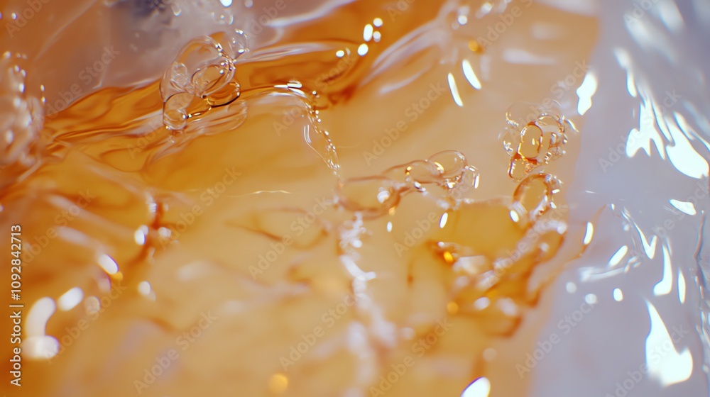 Close-up of refreshing iced tea with ice cubes in sunlight. Close-up of refreshing iced tea with ice cubes in sunlight.