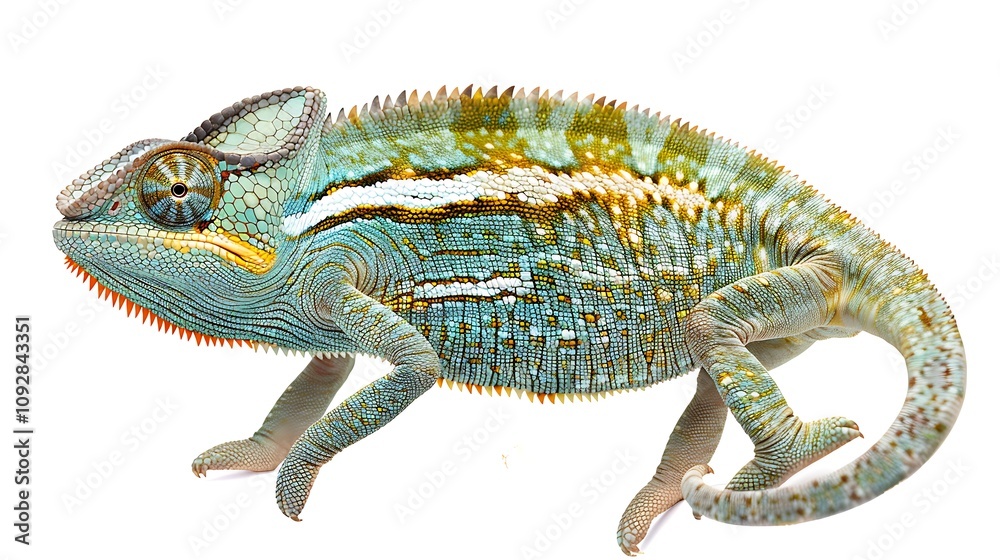 Obraz premium chameleon isolated on white background