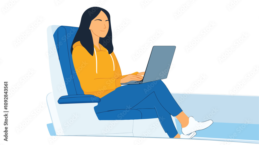 Female Entrepreneur Typing on Laptop, Businesswoman Working on Computer Female Entrepreneur Typing on Laptop, Businesswoman Working on Computer