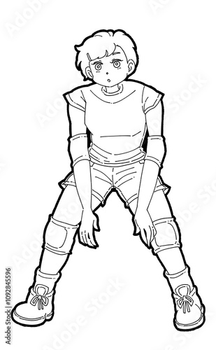 Wallpaper Mural レシーブをする女の子のイラスト Torontodigital.ca