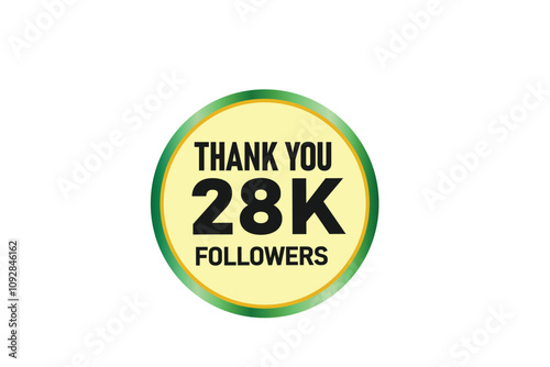 thank you 28k followers, vector, illustration, social, media, post,  subscribers, followers animation design, banner, premium, background
