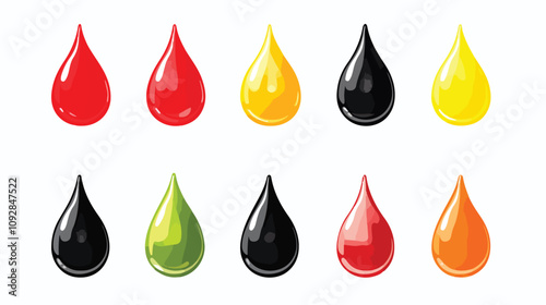 Black Water Drop Icon Pictogram Vector Illustration