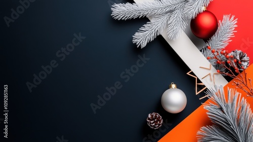 modern christmas patterns, modern chic geometric pop art christmas designs on a minimal backdrop combine vibrant and stylish elements