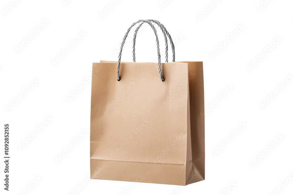 a brown bag with handles a brown bag with handles