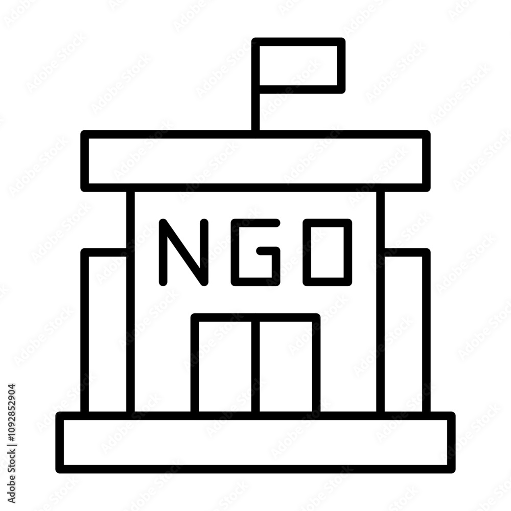 Non Goverment Organization Icon, NGO symbol Non Goverment Organization Icon, NGO symbol
