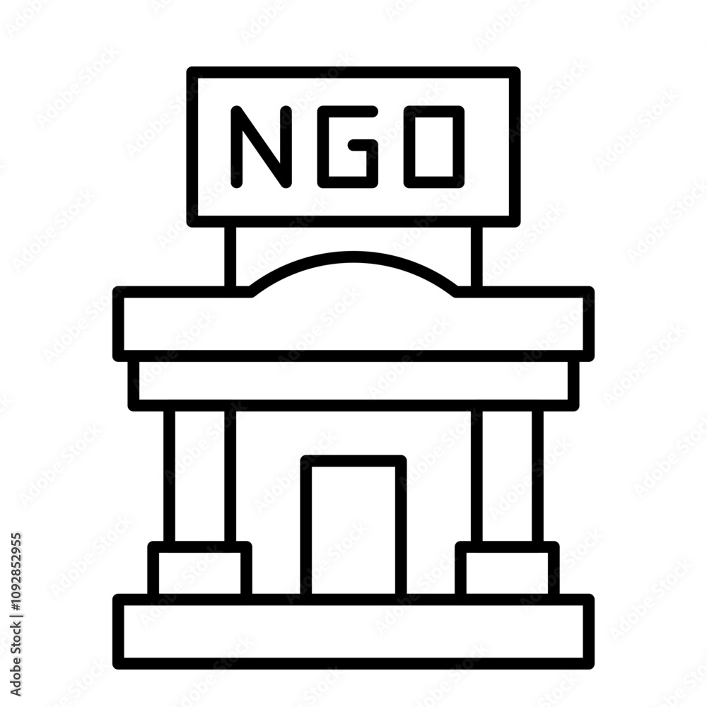 Non Goverment Organization Icon, NGO symbol Non Goverment Organization Icon, NGO symbol