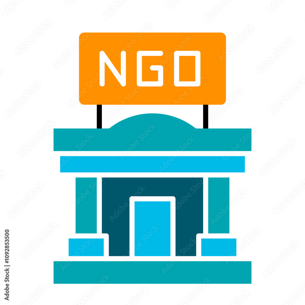 Non Goverment Organization Icon, NGO symbol Non Goverment Organization Icon, NGO symbol